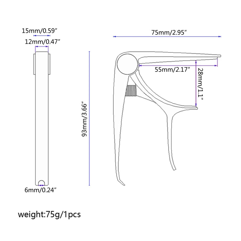 Premium Guitar Capo – Quick Change Aluminum