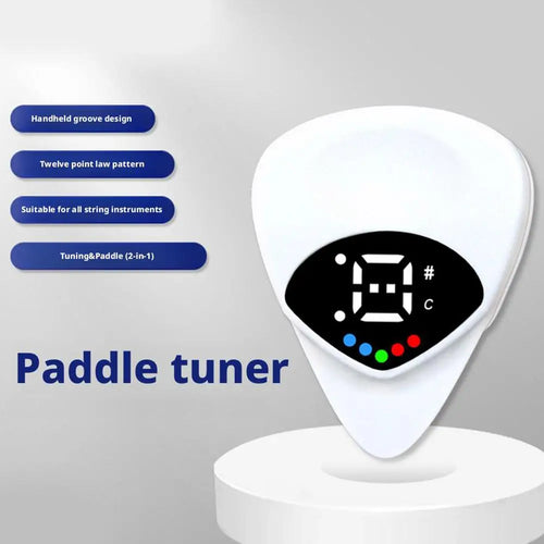 Portable Guitar Pick & Tuner Combo 2-in-1