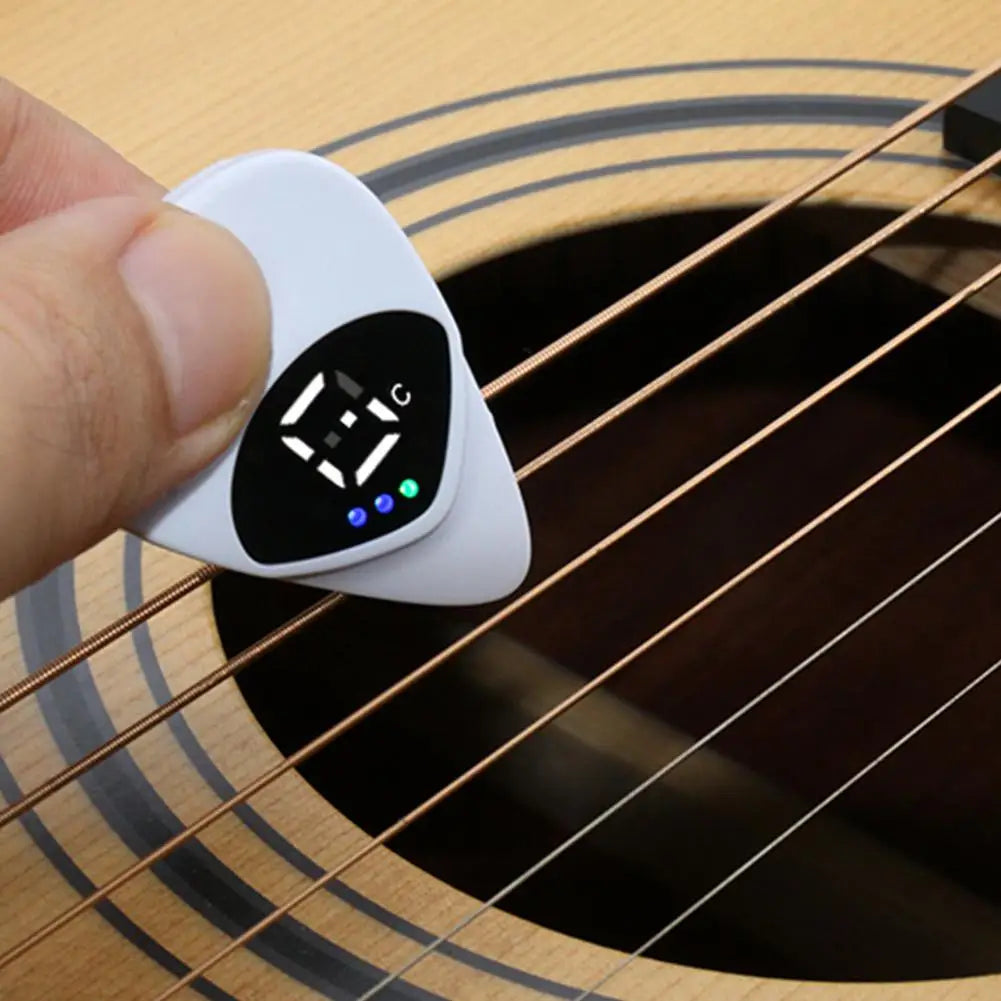 Portable Guitar Pick & Tuner Combo 2-in-1
