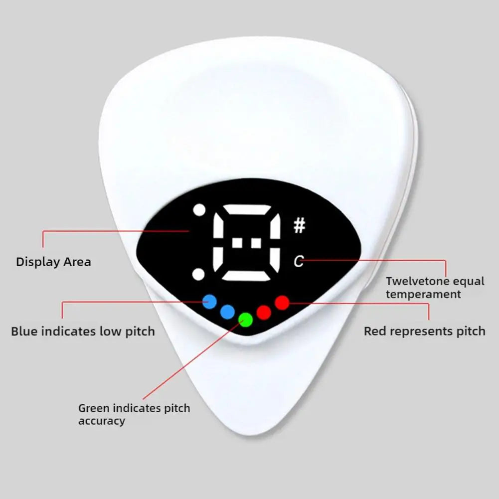 Portable Guitar Pick & Tuner Combo 2-in-1